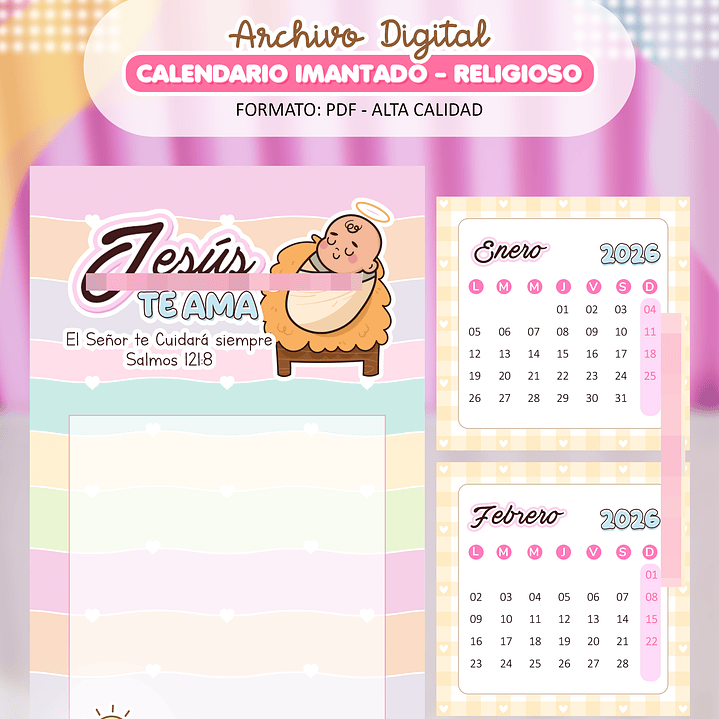 Diseños Plantillas Calendarios Imantados 2026 Archivos PDF 2