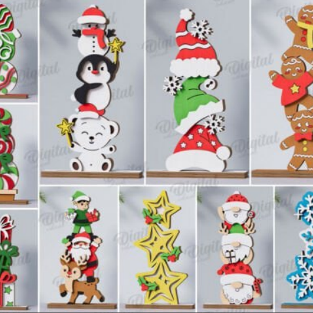 Pack Diseños Plantillas Corte Laser Navidad Archivos Dxf Pdf Svg Eps 2