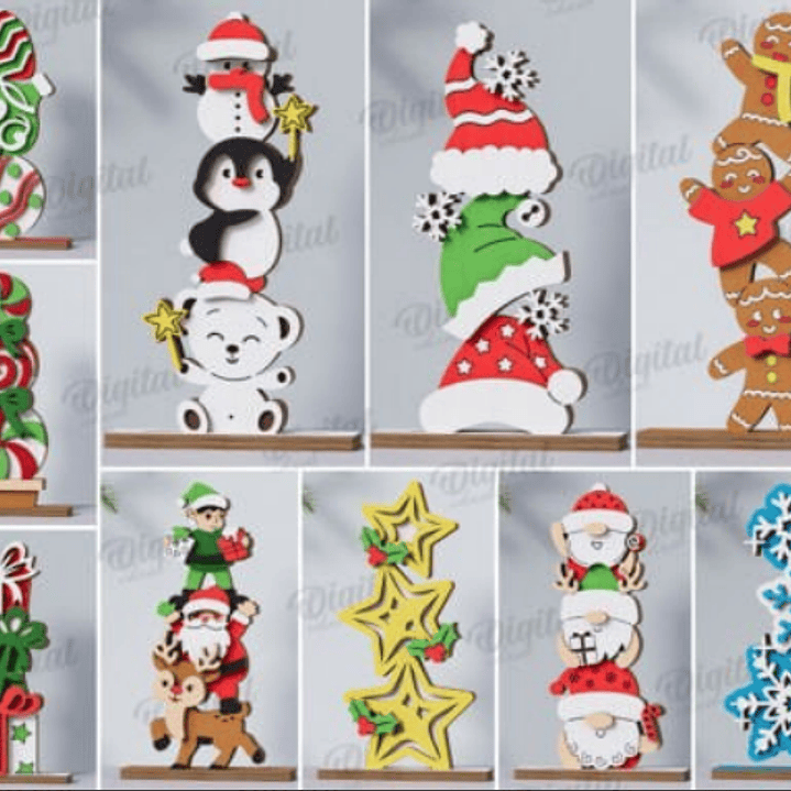 Pack Diseños Plantillas Corte Laser Navidad Archivos Dxf Pdf Svg Eps 2