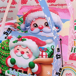 4 Diseños Plantillas Maletitas Navideñas Navidad Archivos PDF