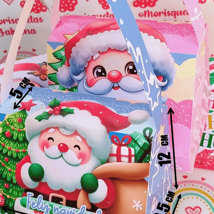 4 Diseños Plantillas Maletitas Navideñas Navidad Archivos PDF 1