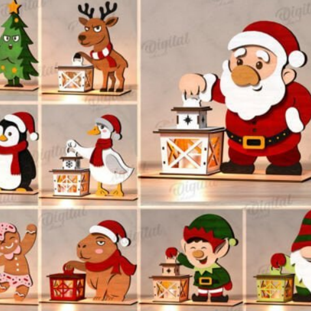 Pack Diseños Plantillas Corte Laser Navidad Archivos Dxf Pdf Svg Eps 4