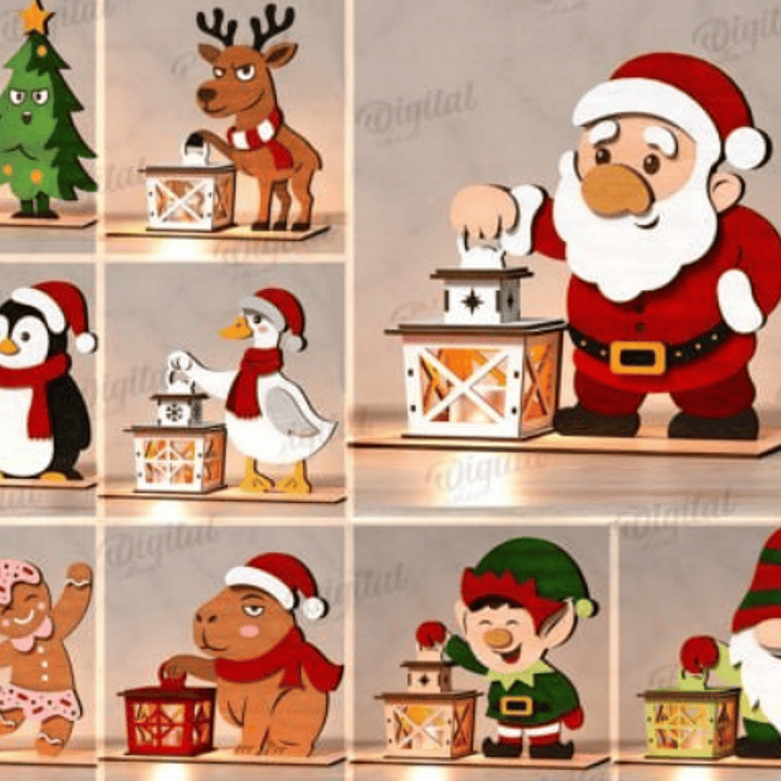 Pack Diseños Plantillas Corte Laser Navidad Archivos Dxf Pdf Svg Eps 4