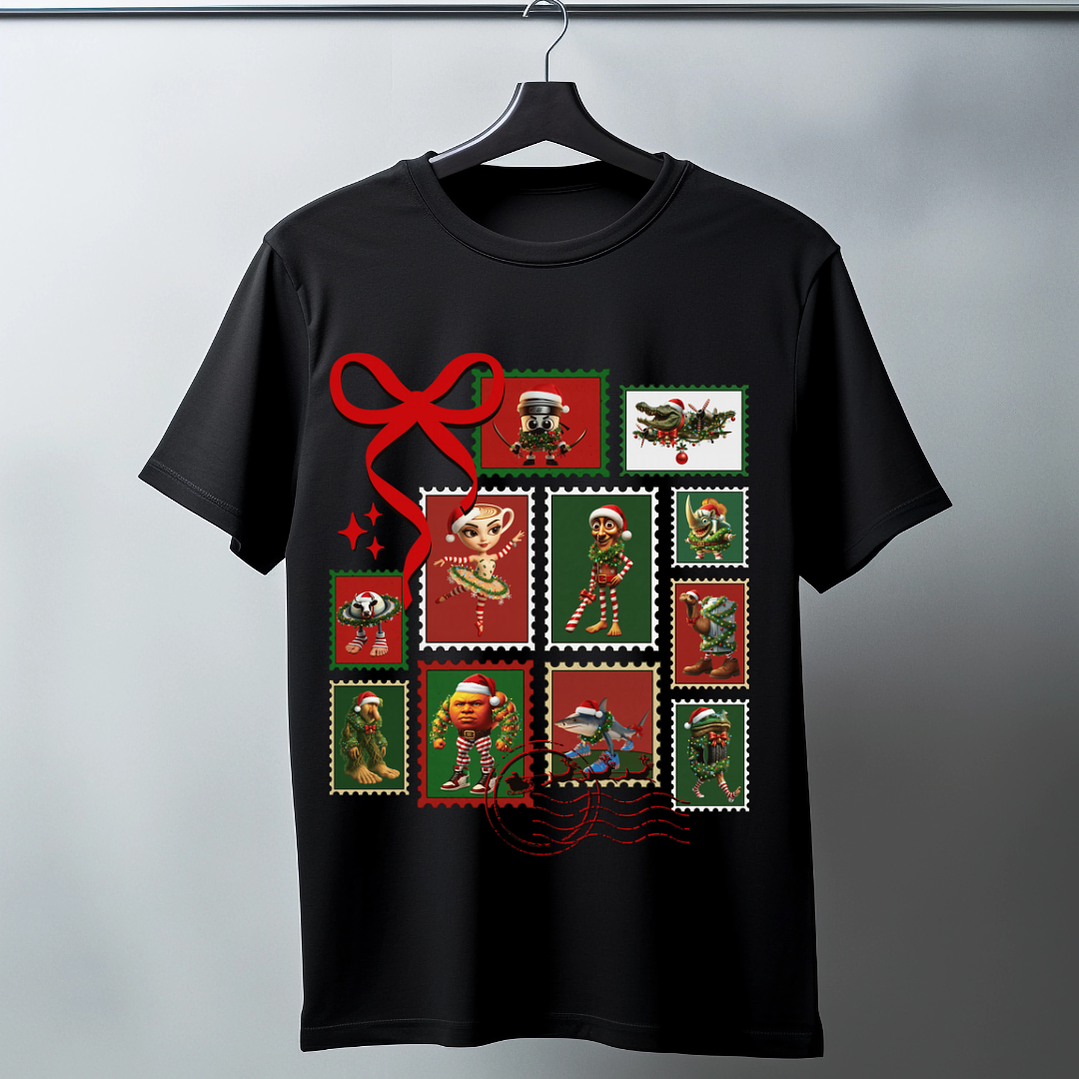50 Diseños Plantillas Polera Camiseta Brainrot Navidad Archivos PNG 7