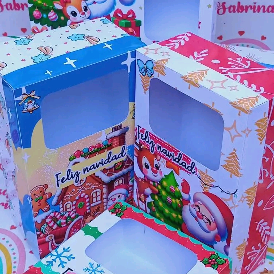 Diseños Plantillas Cajas Visor Navidad Archivos PDF 1