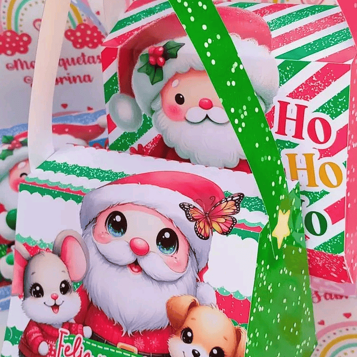 4 Diseños Plantillas Maletitas Navideñas Navidad Archivos PDF 4