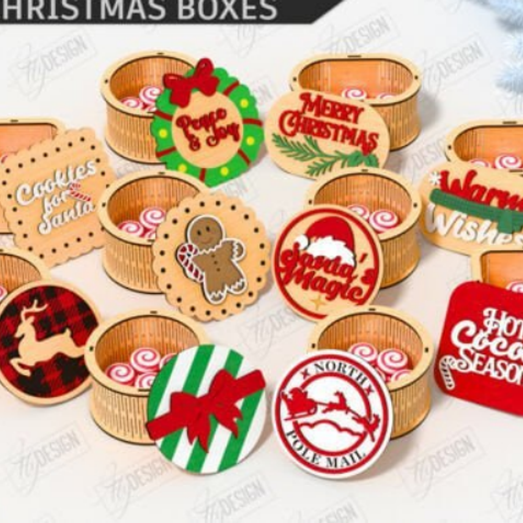 Pack Diseños Plantillas Corte Laser Navidad Archivos Dxf Pdf Svg Eps 6