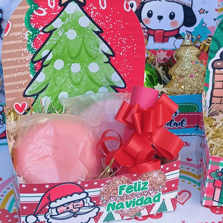 6 Diseños Plantillas Mini Bandejitas Navidad Archivos PDF 3