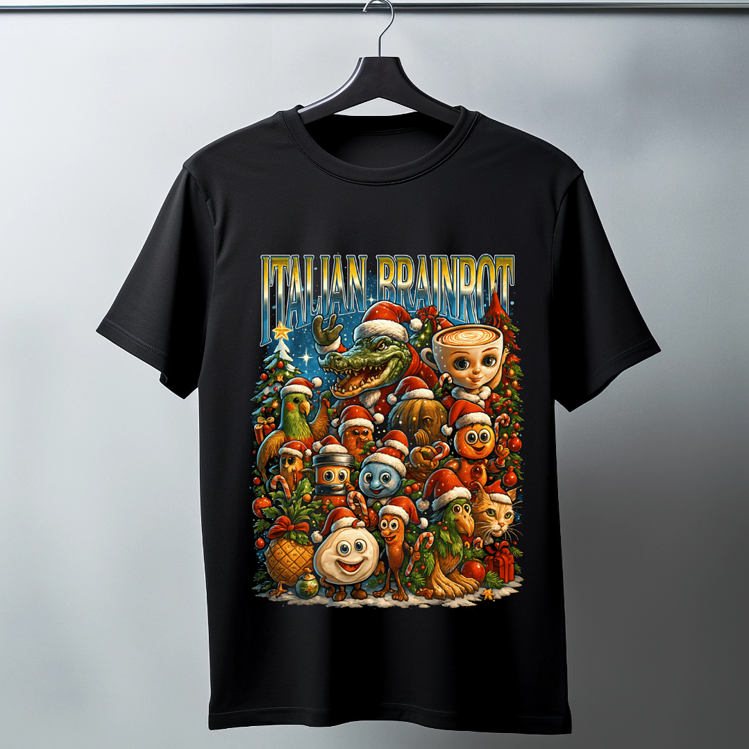 50 Diseños Plantillas Polera Camiseta Brainrot Navidad Archivos PNG 10