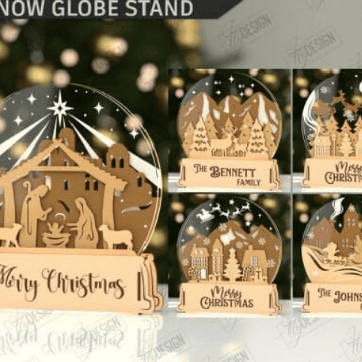 Pack Diseños Plantillas Corte Laser Navidad Archivos Dxf Pdf Svg Eps 7