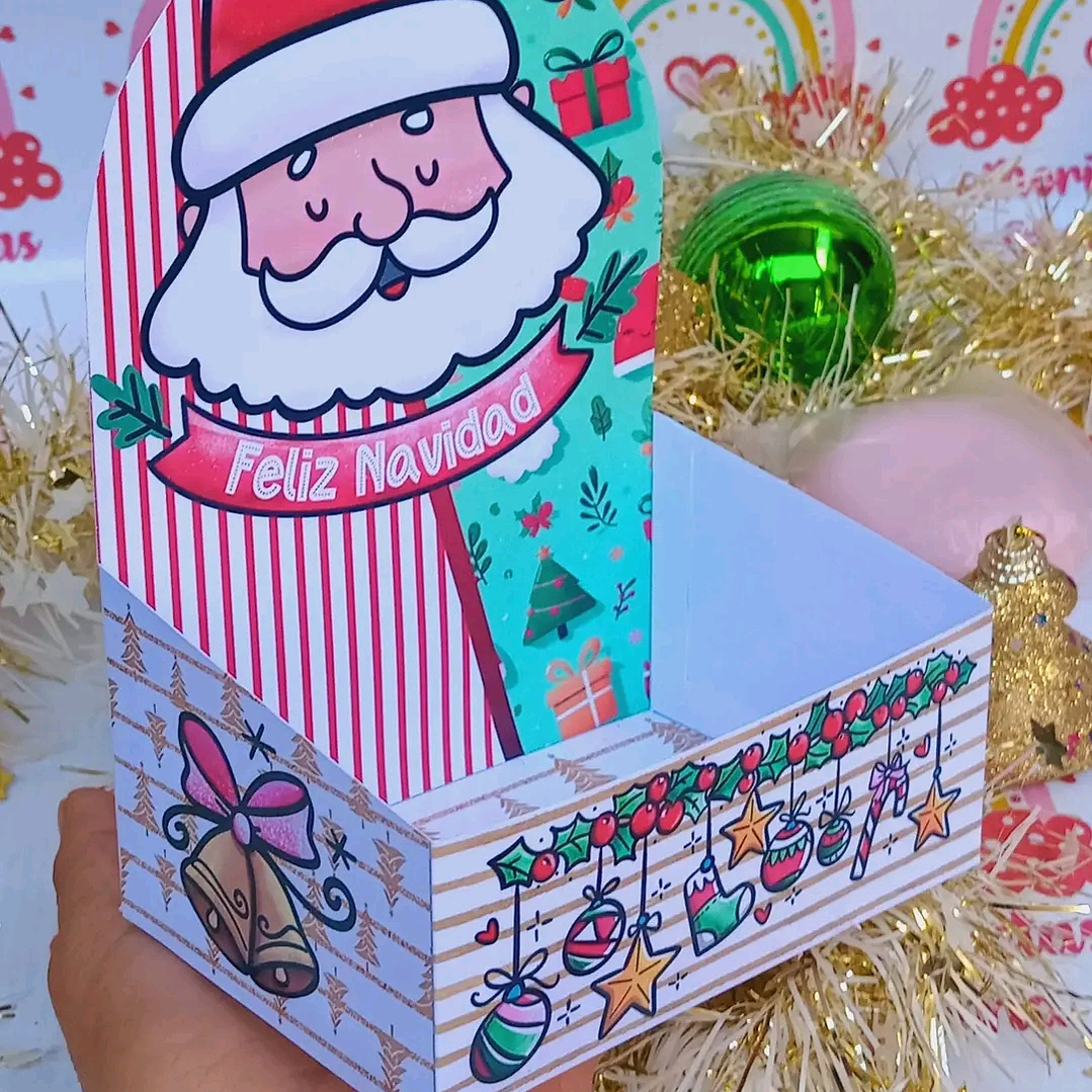 6 Diseños Plantillas Mini Bandejitas Navidad Archivos PDF 4