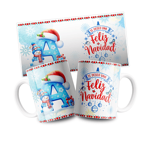 26 Diseños Plantillas Tazas Abc Navidad Editables PSD y Archivos PNG