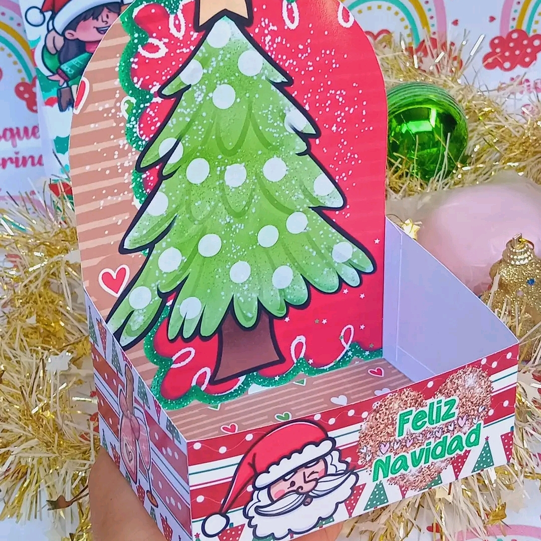 6 Diseños Plantillas Mini Bandejitas Navidad Archivos PDF 5