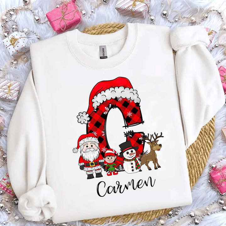 26 Diseños Plantillas Tazas y Poleras Camisetas Abc Santa y Personajes Navidad Archivos PNG 3