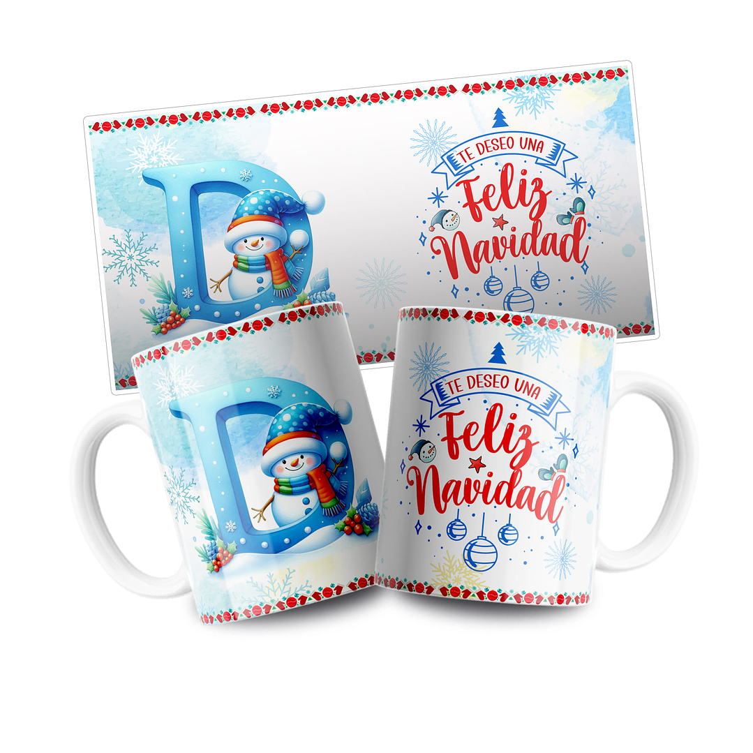 26 Diseños Plantillas Tazas Abc Navidad Editables PSD y Archivos PNG 2