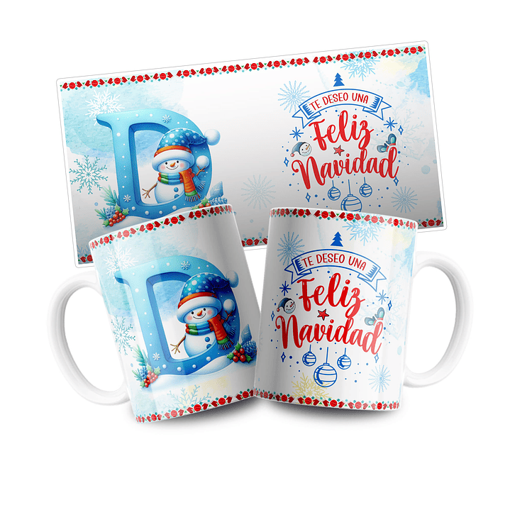 26 Diseños Plantillas Tazas Abc Navidad Editables PSD y Archivos PNG 2