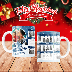10 Diseños Plantillas Tazas Calendarios Navidad 4 2026 Archivos Editables Psd y PNG