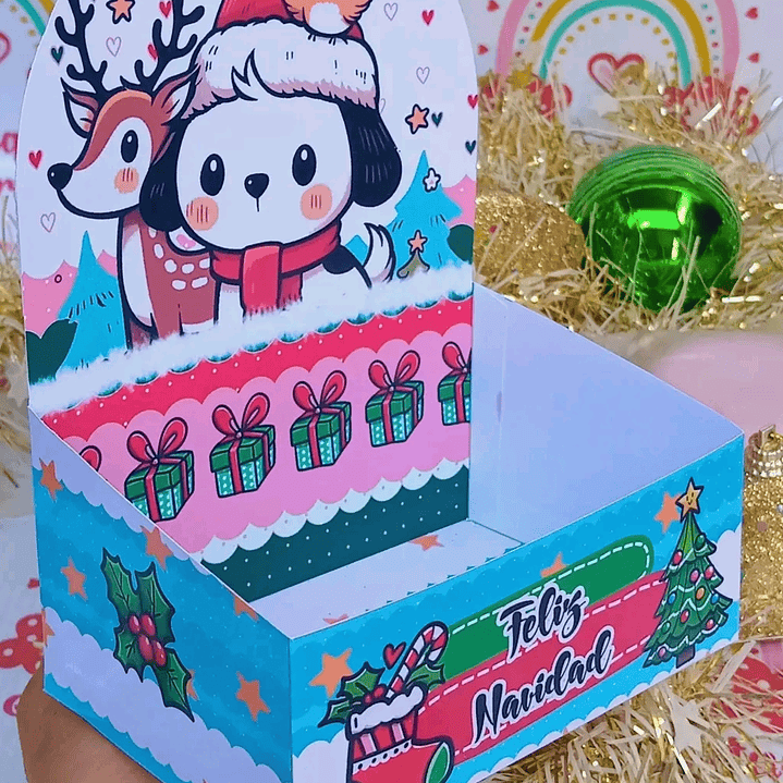 6 Diseños Plantillas Mini Bandejitas Navidad Archivos PDF 6