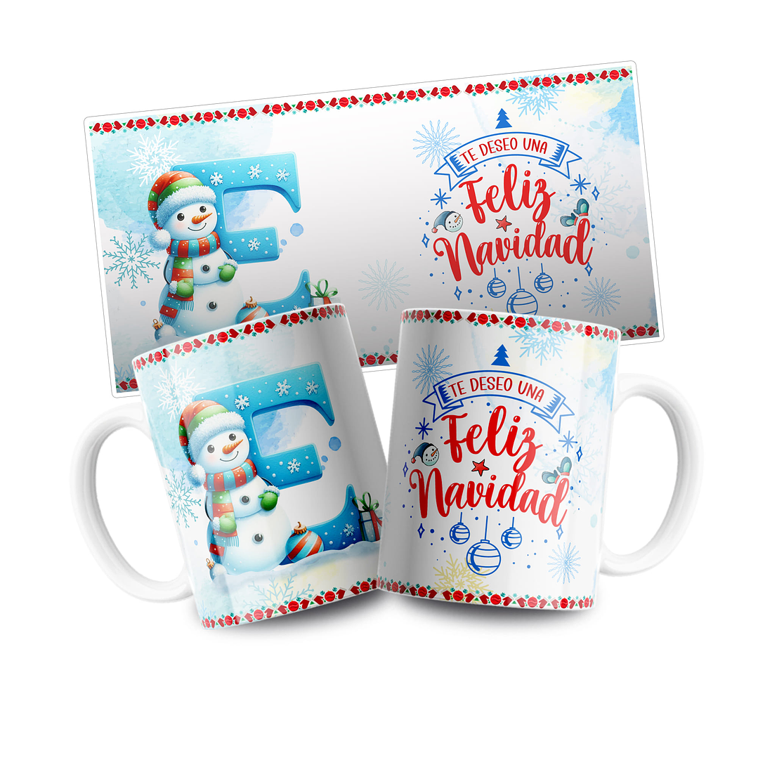 26 Diseños Plantillas Tazas Abc Navidad Editables PSD y Archivos PNG 3