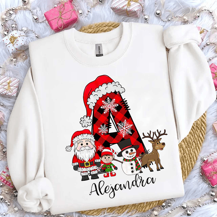 26 Diseños Plantillas Tazas y Poleras Camisetas Abc Santa y Personajes Navidad Archivos PNG 5