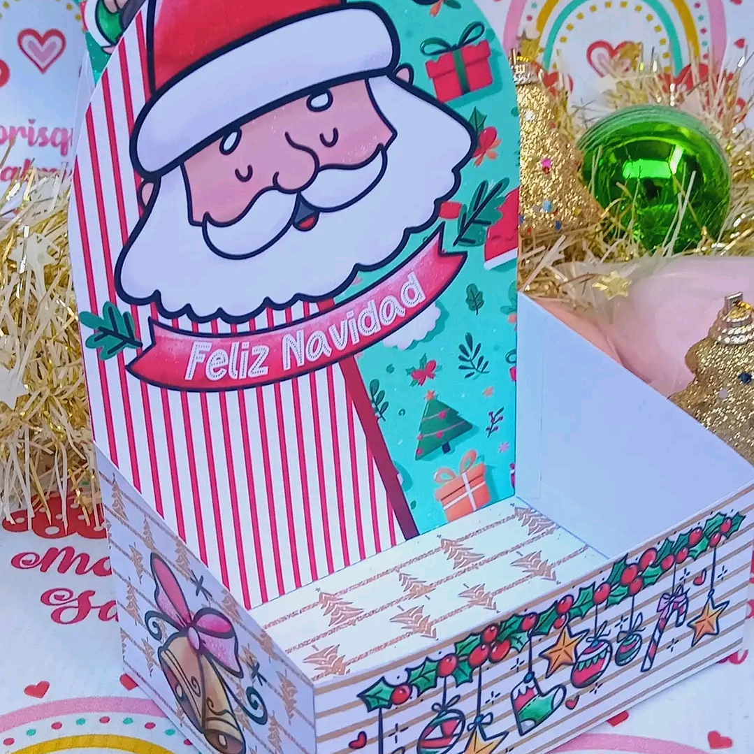 6 Diseños Plantillas Mini Bandejitas Navidad Archivos PDF 7