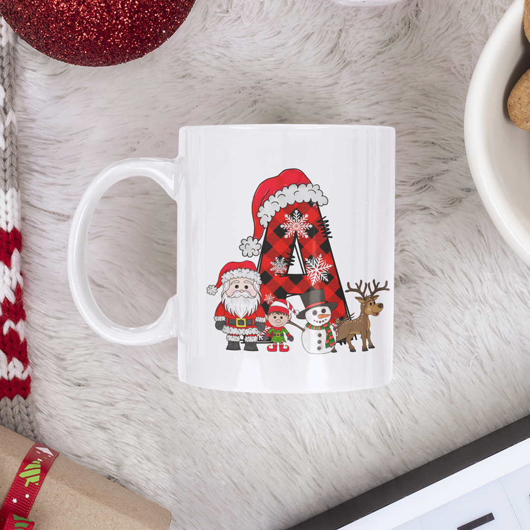 26 Diseños Plantillas Tazas y Poleras Camisetas Abc Santa y Personajes Navidad Archivos PNG 8