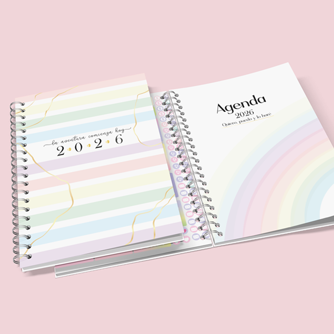 Diseños Plantillas Pack Agendas Portadas 2026 Archivos PDF y  PNG 1