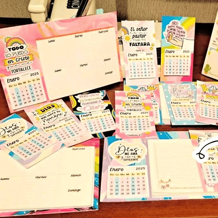 Diseños Plantillas Calendario Frases Cristianas Archivos PDF y PNG 2