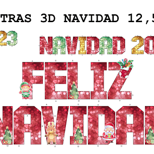 Diseños Plantillas Letras Números 3D Navidad Archivos PDF