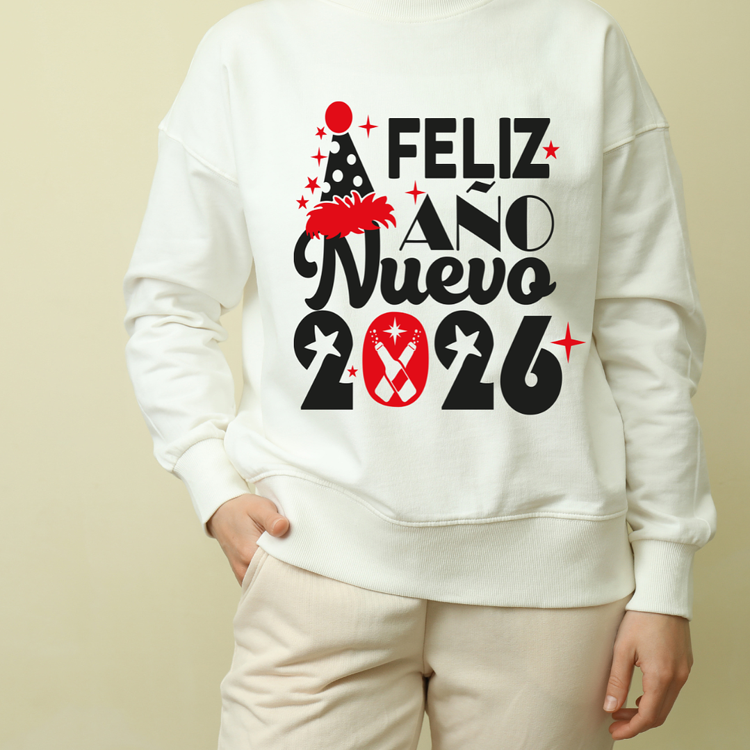 25 Diseños Plantillas Poleras Camisetas Diseños Año Nuevo 2026 Archivos png 4