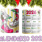 10 Diseños Plantillas Tazas Calendarios Cute navidad 2026 Editables PSD y Archivos PNG - Miniatura 8