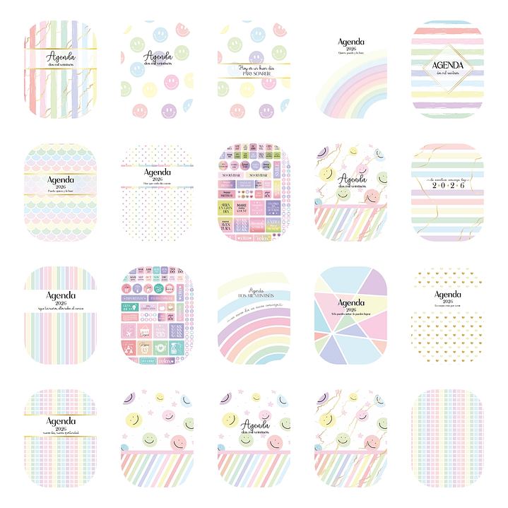 Diseños Plantillas Pack Agendas Portadas 2026 Archivos PDF y  PNG 7