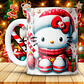 12 Diseños Plantillas Tazas Hello Kitty Navidad Archivos JPG - thumbnail 12