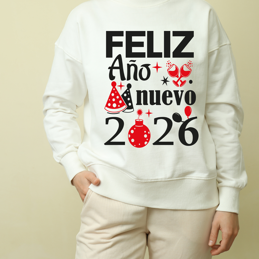 25 Diseños Plantillas Poleras Camisetas Diseños Año Nuevo 2026 Archivos png 7