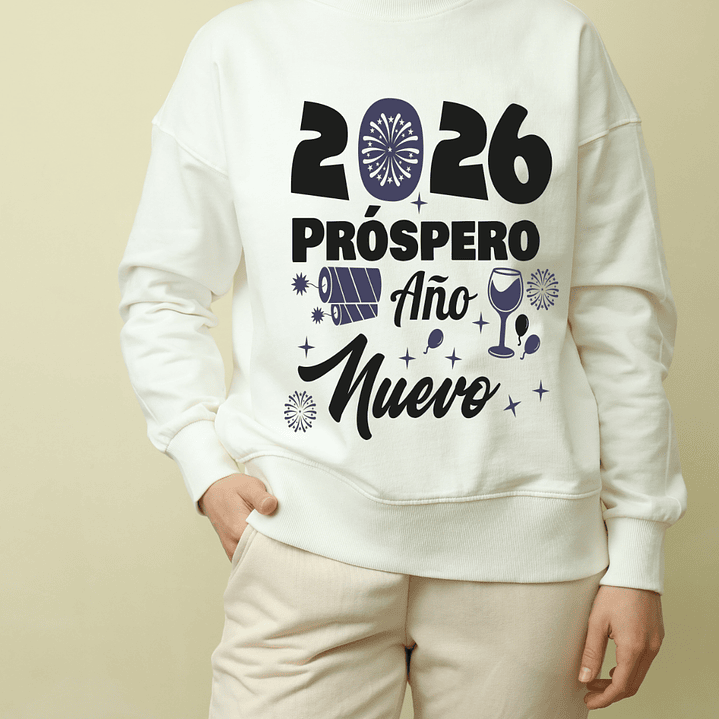 25 Diseños Plantillas Poleras Camisetas Diseños Año Nuevo 2026 Archivos png 8