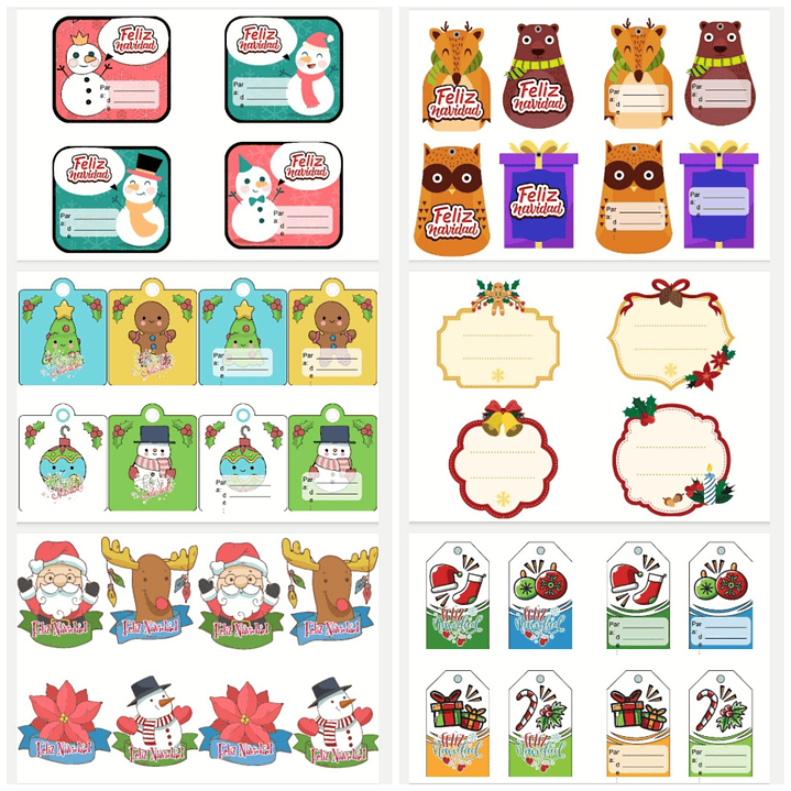 30 Diseños Plantillas DE-PARA Navidad Archivos PDF 2
