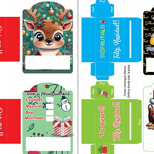 Diseños Plantillas Porta Billetes Navidad Archivos PDF