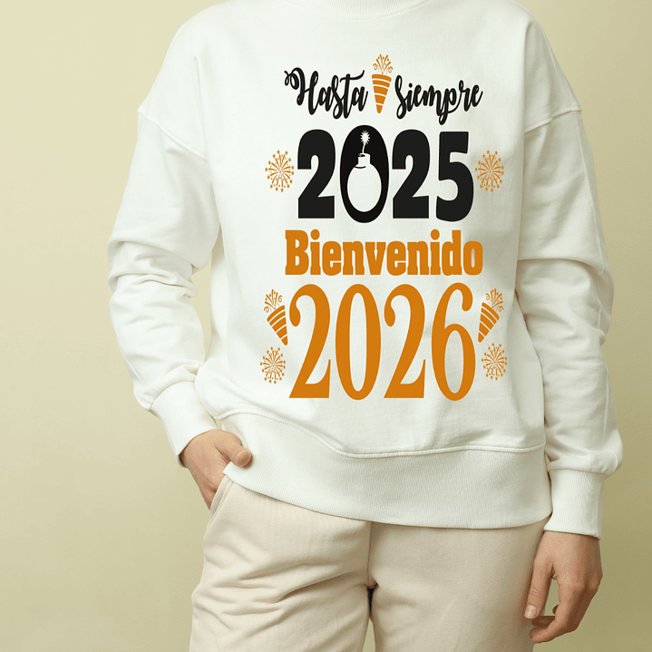 25 Diseños Plantillas Poleras Camisetas Diseños Año Nuevo 2026 Archivos png 10