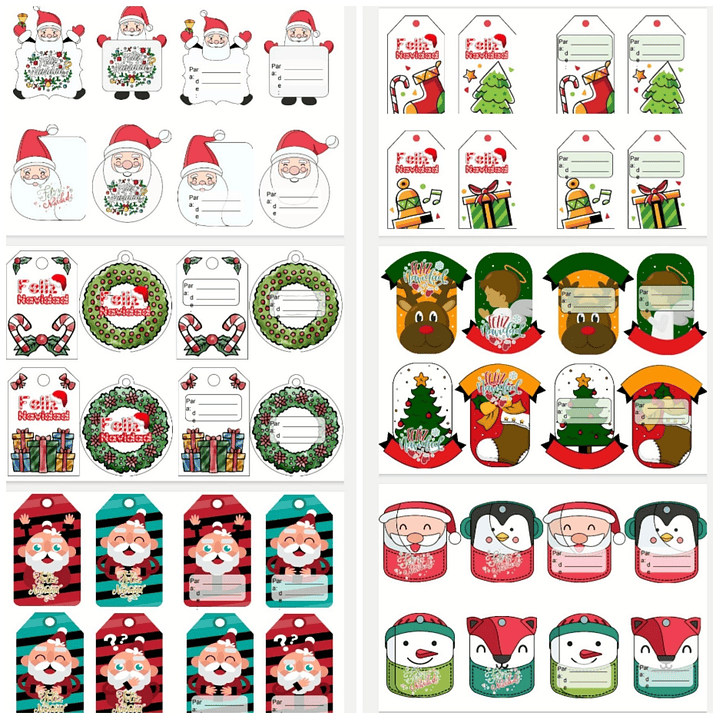 30 Diseños Plantillas DE-PARA Navidad Archivos PDF 3