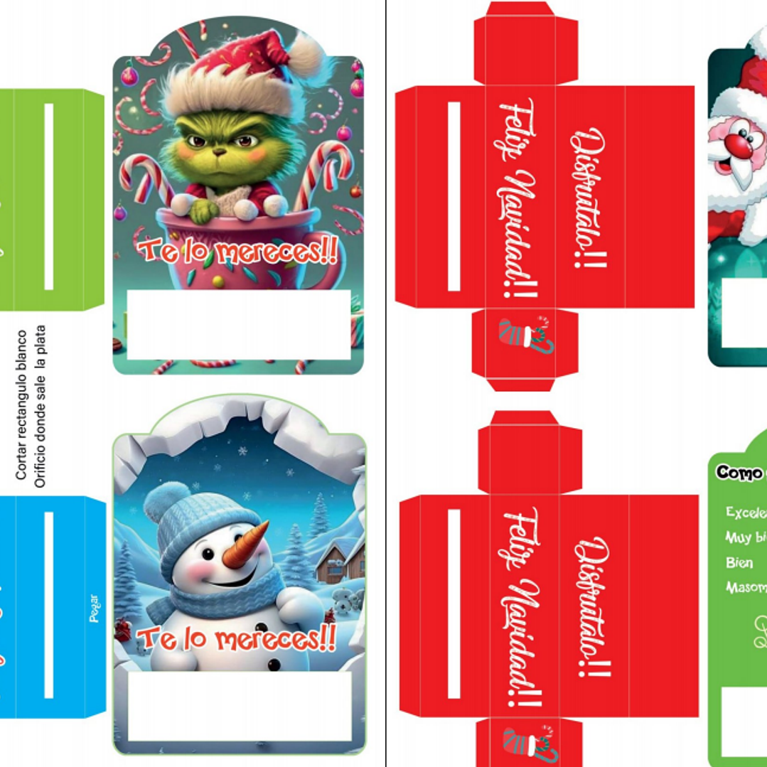 Diseños Plantillas Porta Billetes Navidad Archivos PDF 2