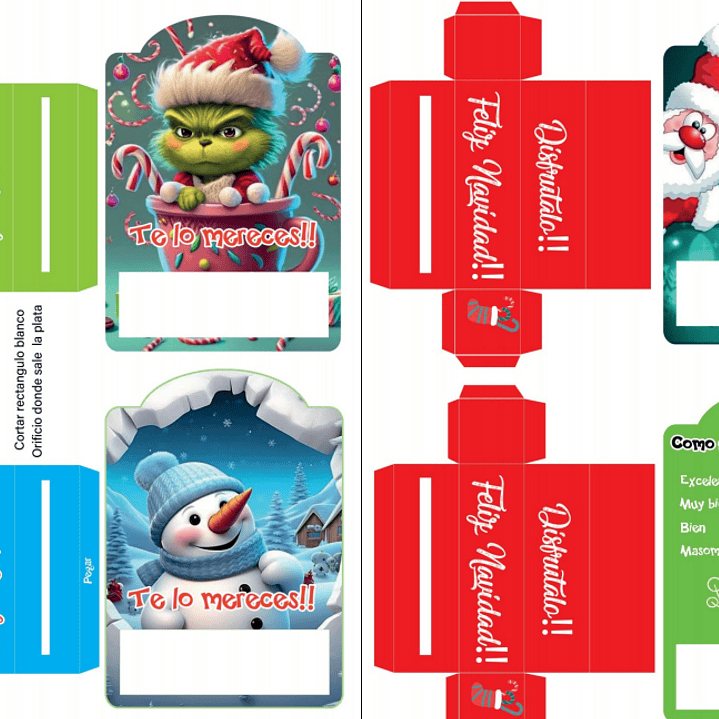 Diseños Plantillas Porta Billetes Navidad Archivos PDF 2