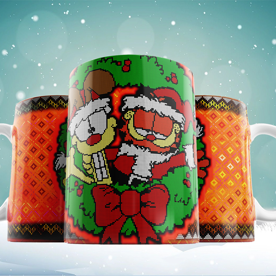 19 Diseños Plantillas Tazas Patron Ugly Navidad Archivos JPG 2