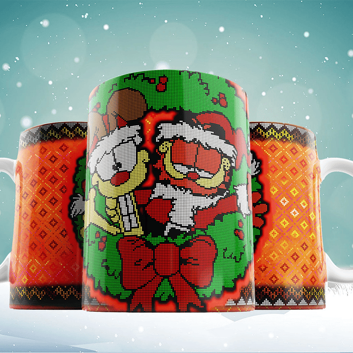 19 Diseños Plantillas Tazas Patron Ugly Navidad Archivos JPG 2