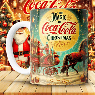 12 Diseños Plantillas Tazas Coca Cola Navidad Archivo JPG