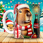 12 Diseños Plantillas Tazas Capibara Navidad Archivos JPG - thumbnail 5