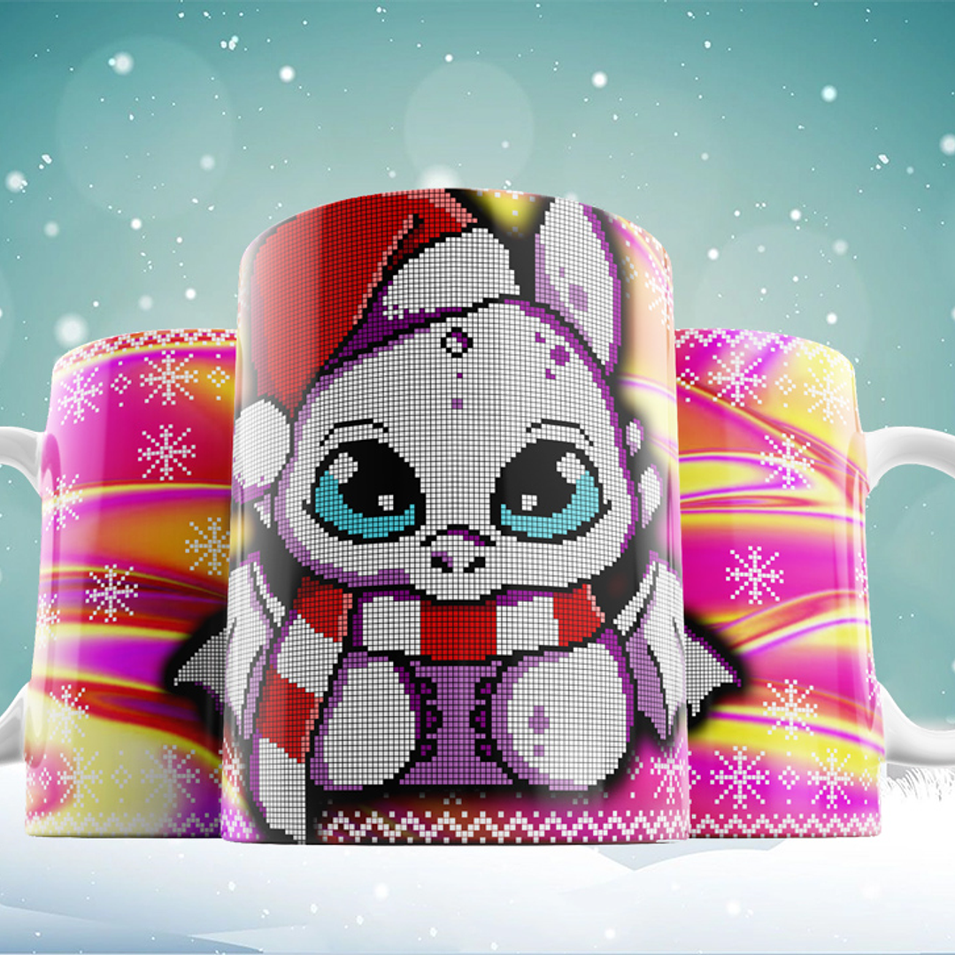 19 Diseños Plantillas Tazas Patron Ugly Navidad Archivos JPG 6