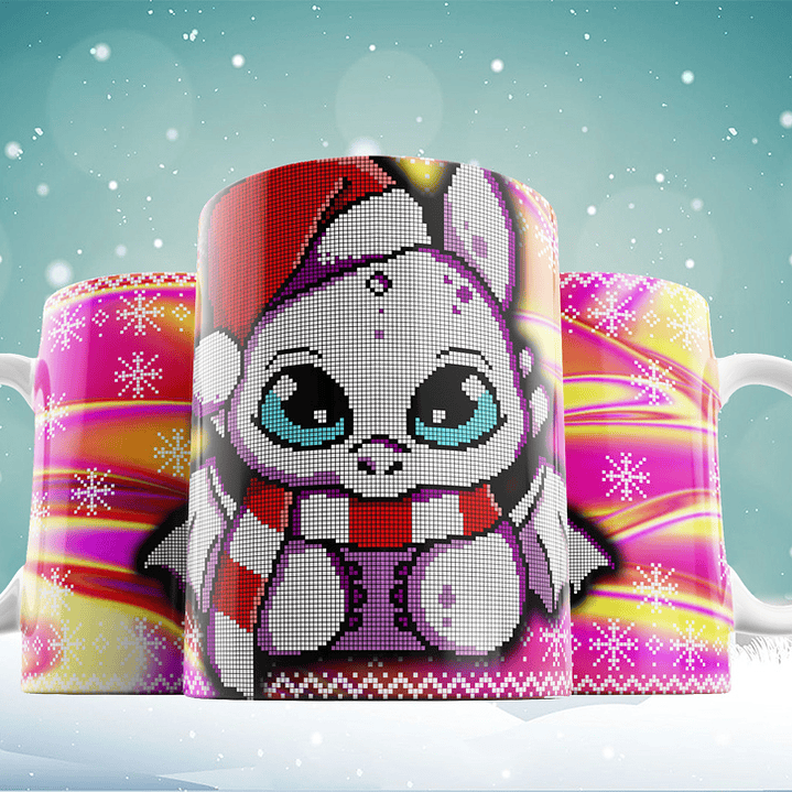 19 Diseños Plantillas Tazas Patron Ugly Navidad Archivos JPG 6