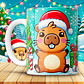 12 Diseños Plantillas Tazas Capibara Navidad Archivos JPG - thumbnail 7