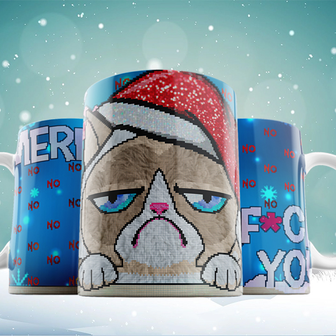 19 Diseños Plantillas Tazas Patron Ugly Navidad Archivos JPG 8