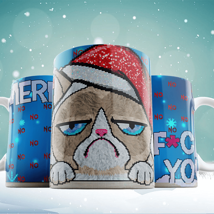 19 Diseños Plantillas Tazas Patron Ugly Navidad Archivos JPG 8